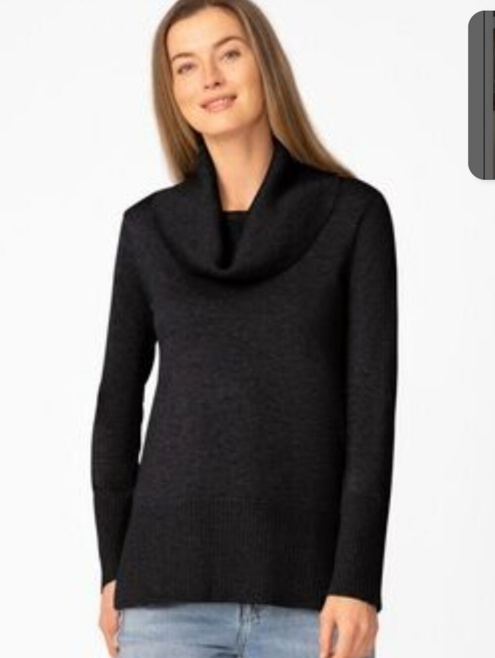 Melissa Paige Black Cowl Neck Sweater Sz XS NWT
